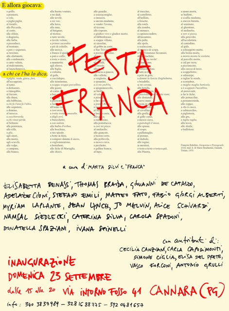 Festa Franca 2018. (A chi ce l’ha lo dica)